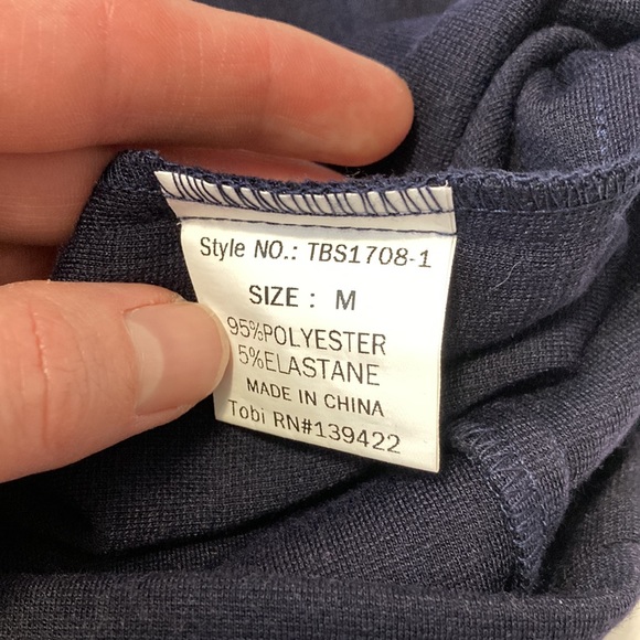 Navy Blue Bodycon Strappy Back Tobi Minidress - Picture 7 of 7